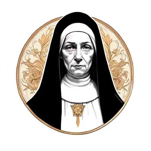 nun tattoo design idea