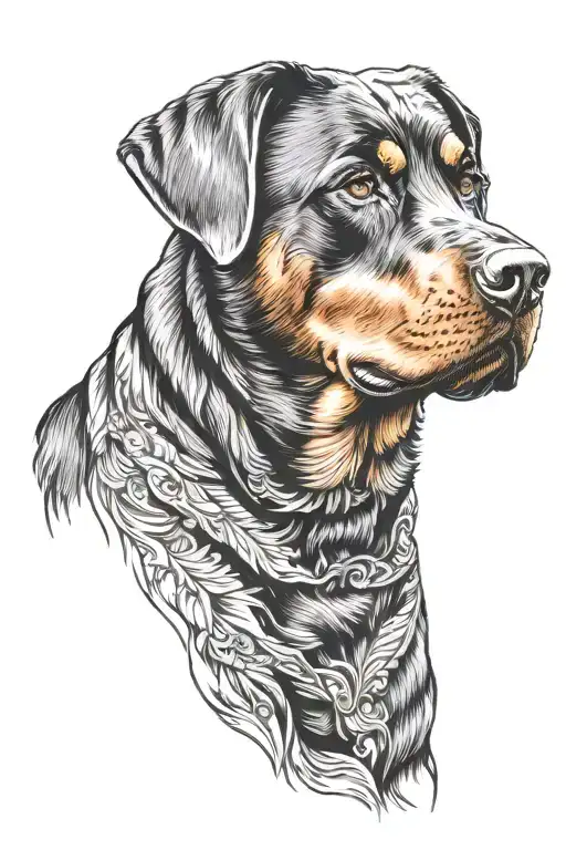 rottweiller dog tattoo tattoo design idea