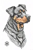 rottweiller dog tattoo tattoo design idea