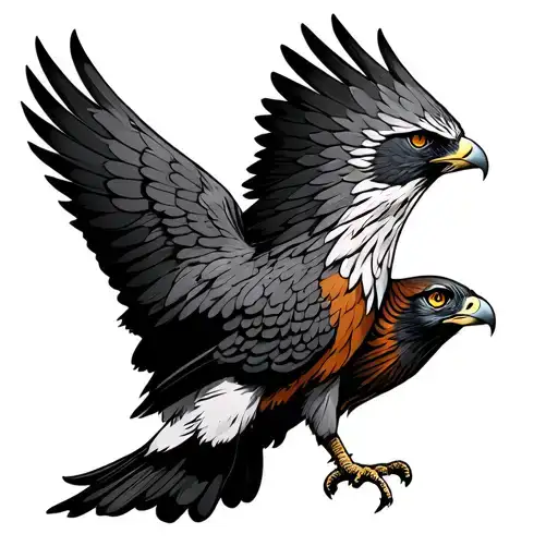 Hungarian falcon like creature tattoo design idea