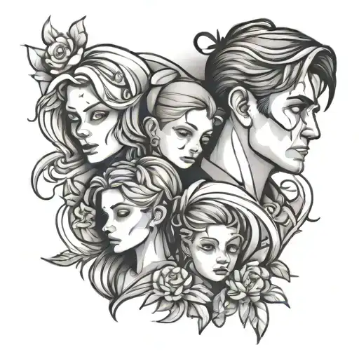 Broken Family tattoo design idea