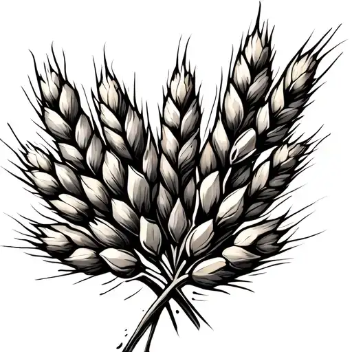 wheat tattoo design idea