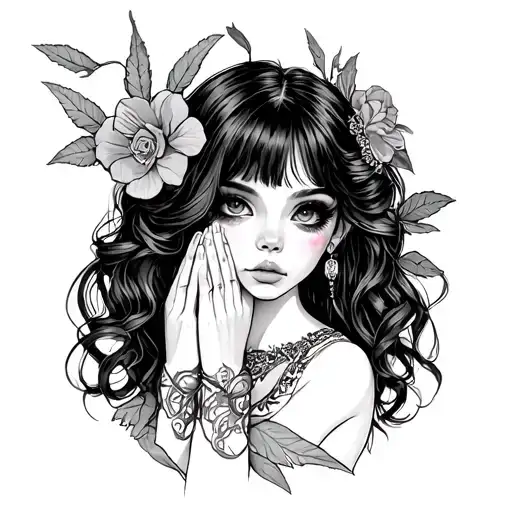 melanie martinez pray mantis tattoo design idea