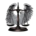 Murphy law scales tattoo design idea