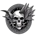 Murphy law scales tattoo design idea