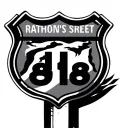 highway sign with street sign next to it tattoo design idea