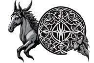 Celtic Sagittarius & Gemini Lower back tattoo tattoo design idea