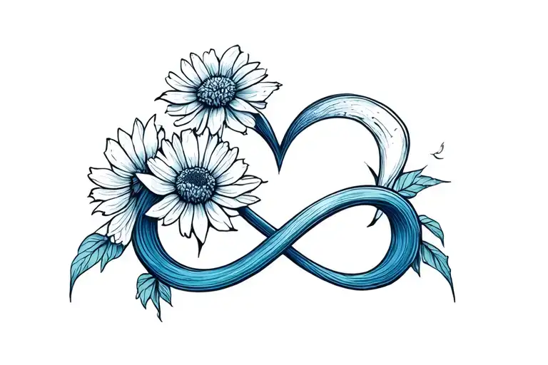 Heart Pusteblume Pen infinity sign tattoo design idea