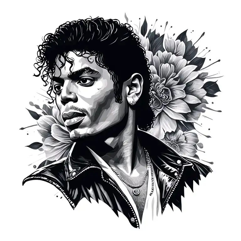 symbole de michael jackson com tattoo design idea