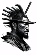 samurai warrior tattoo design idea