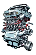 Chevy LS engine  internals with procharger. Heather, Antonio, Dominic   tattoo design idea