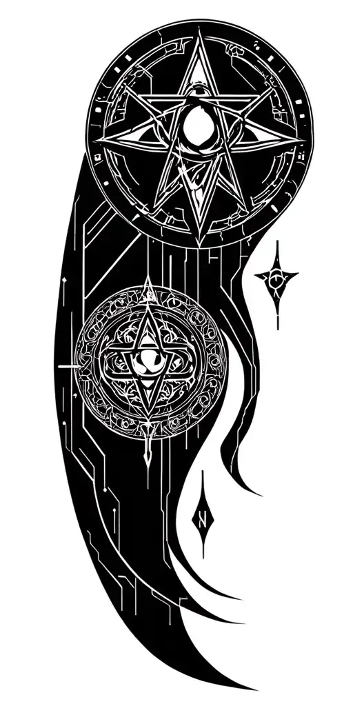 Cthulhu Symbols, the Elder Sign, Ry'leh, Necromomicon Sigil tattoo design idea