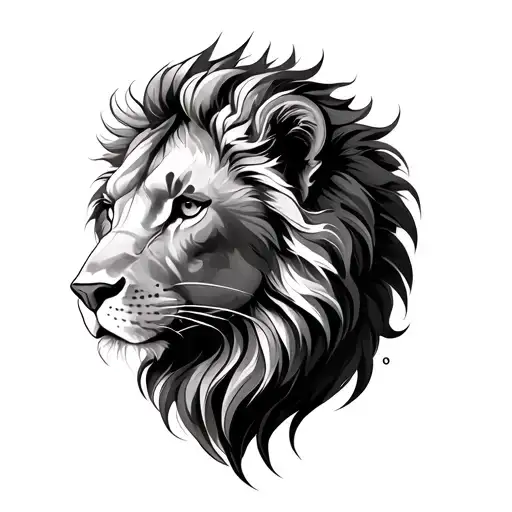 blended leo and virgo star sign tattoo design idea