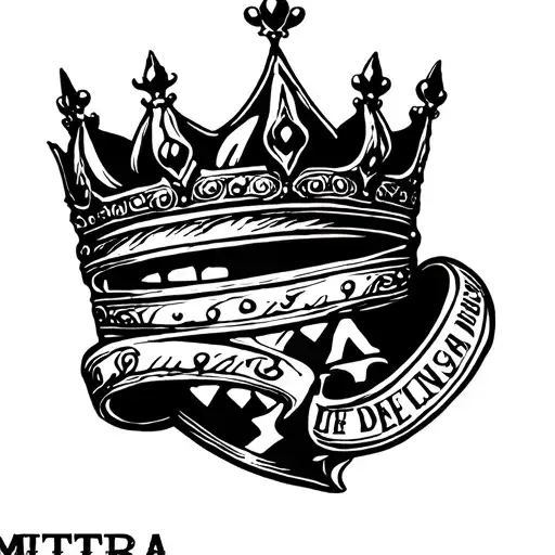 "MITHRA" princes crown tattoo design idea