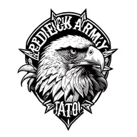 redneck army Eagle bright tattoo design idea