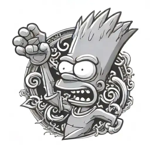 Bart Simpson tattoo design idea