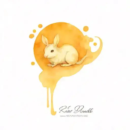 rat and rabbit tattoo design idea