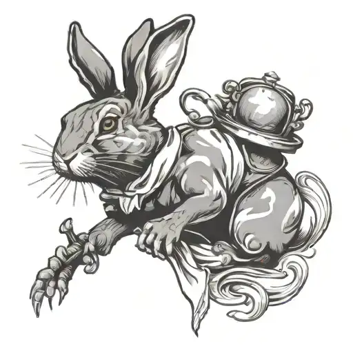 rabbit chef inspired tattoo design idea