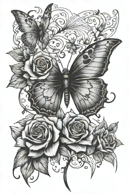 spine tattoo saying despite the pain she lived through it all with flowers and flower veins a butterfly and small red ro tattoo design idea