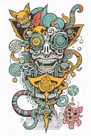 a dmt trip inspired tattoo tattoo design idea