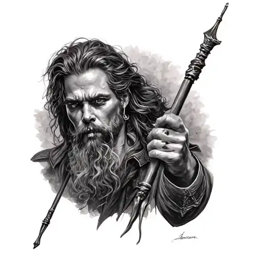 Rod And Staff tattoo design idea