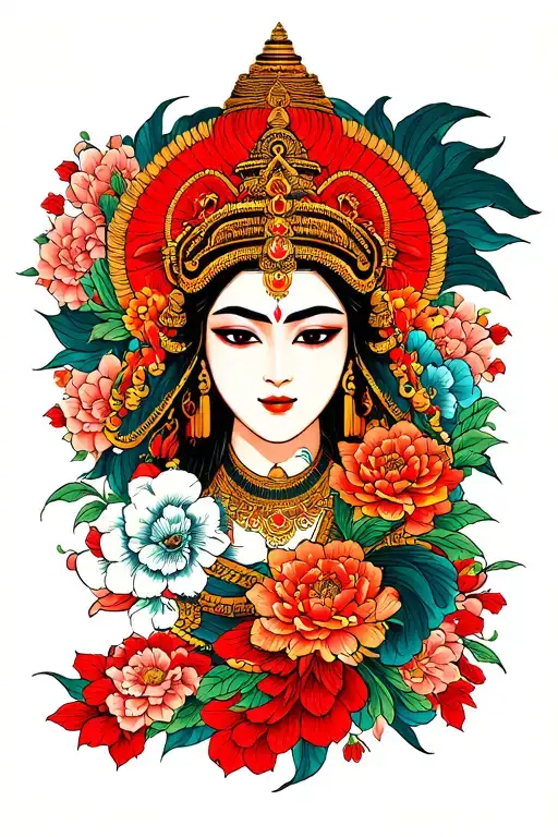 Hindu and tamil tattoo design idea