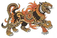 aztec jaguar warrior tattoo design idea