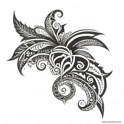 Dominican tribal tattoo design idea