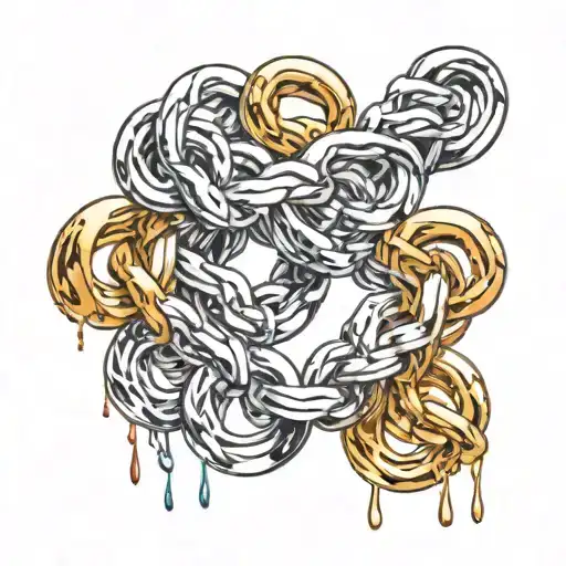 a chain pattern symbolizes breaking the cycle tattoo design idea