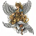 Valkyrie wings tattoo design idea