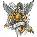 Valkyrie wings tattoo design idea