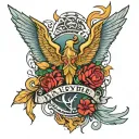 Valkyrie wings tattoo design idea