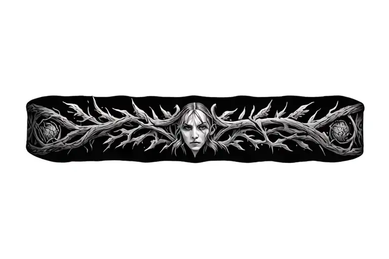 armband of lord of the rings mirkwood elves tattoo design idea