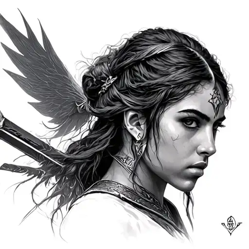 kassandra assassin's creed odyssey tattoo design idea