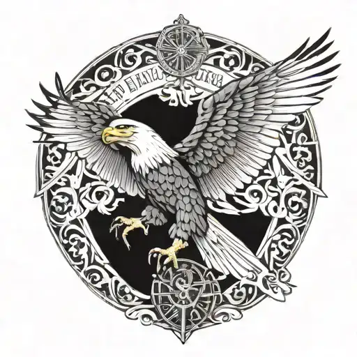 It can live up to 70 years. But to reach this age, the eagle must make a hard decision. In its 40's its long and flexibl tattoo design idea