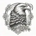 It can live up to 70 years. But to reach this age, the eagle must make a hard decision. In its 40's its long and flexibl tattoo design idea