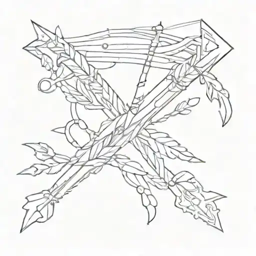 down syndrome arrows tattoo design idea