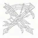 down syndrome arrows tattoo design idea