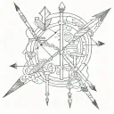 down syndrome arrows tattoo design idea