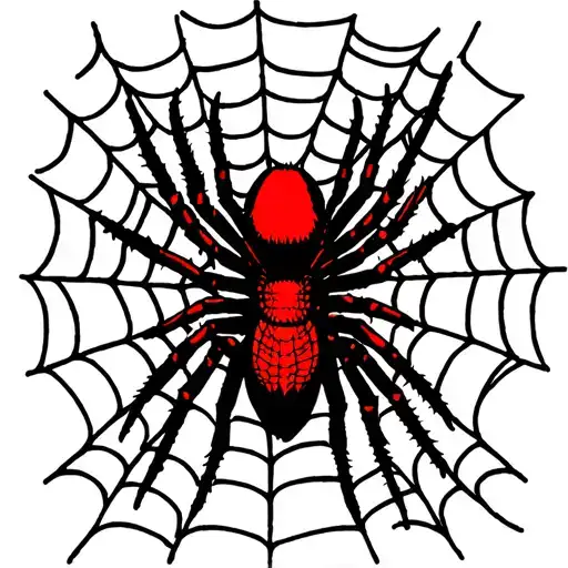spiderweb and black widow spider tattoo design idea