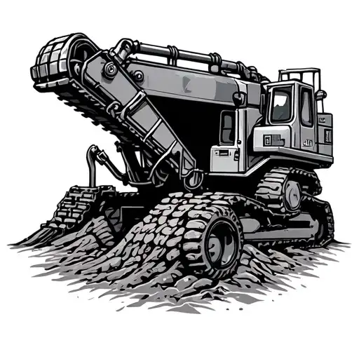 underground mining tattoo design idea