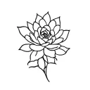 succulent tattoo design idea