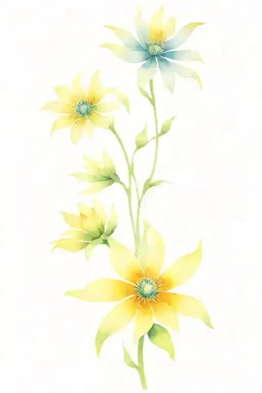 aster and merigold tattoo design idea