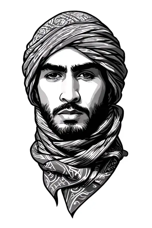 Keffiyeh tattoo design idea