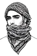 Keffiyeh tattoo design idea