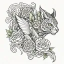 content tattoo design idea