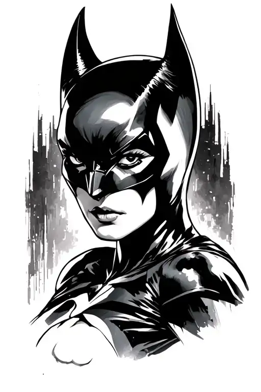 catwoman from Batman begins tattoo design idea