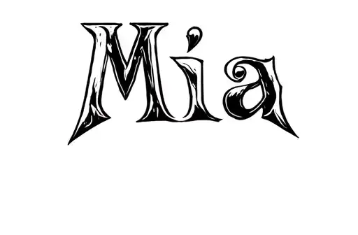"Mia" tattoo design idea