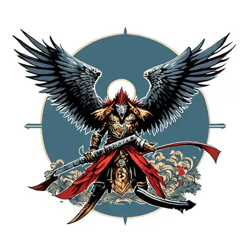 warhammer 40k Dark Angels tattoo design idea