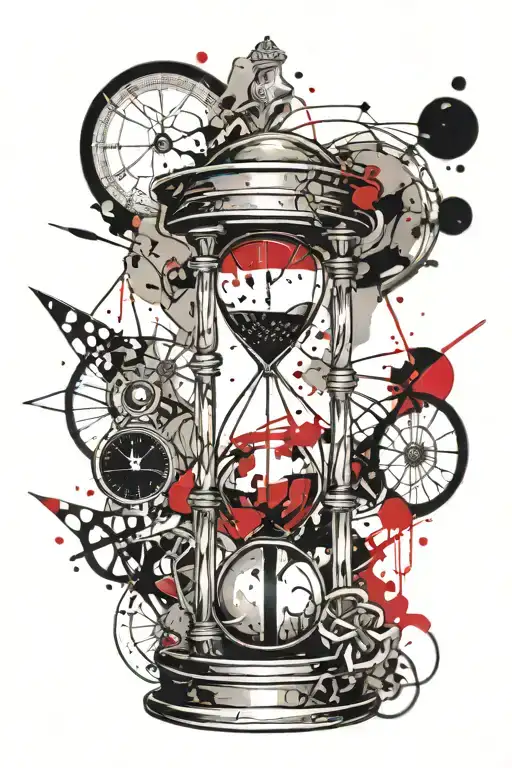 hourglass tattoo design idea